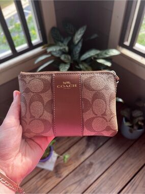 Coach signature wristlet